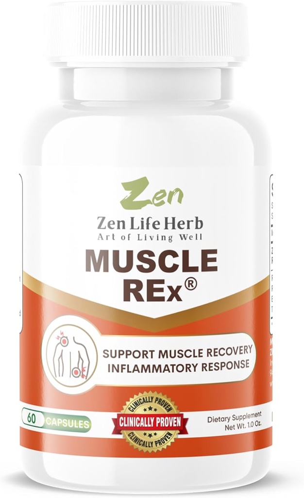 ZEN LIFE HERB Muscle REx - Bersama, Muscle & Nerve Dukung - Relax Aches & Chronic Discomfort Plant (60 Kapsul)
