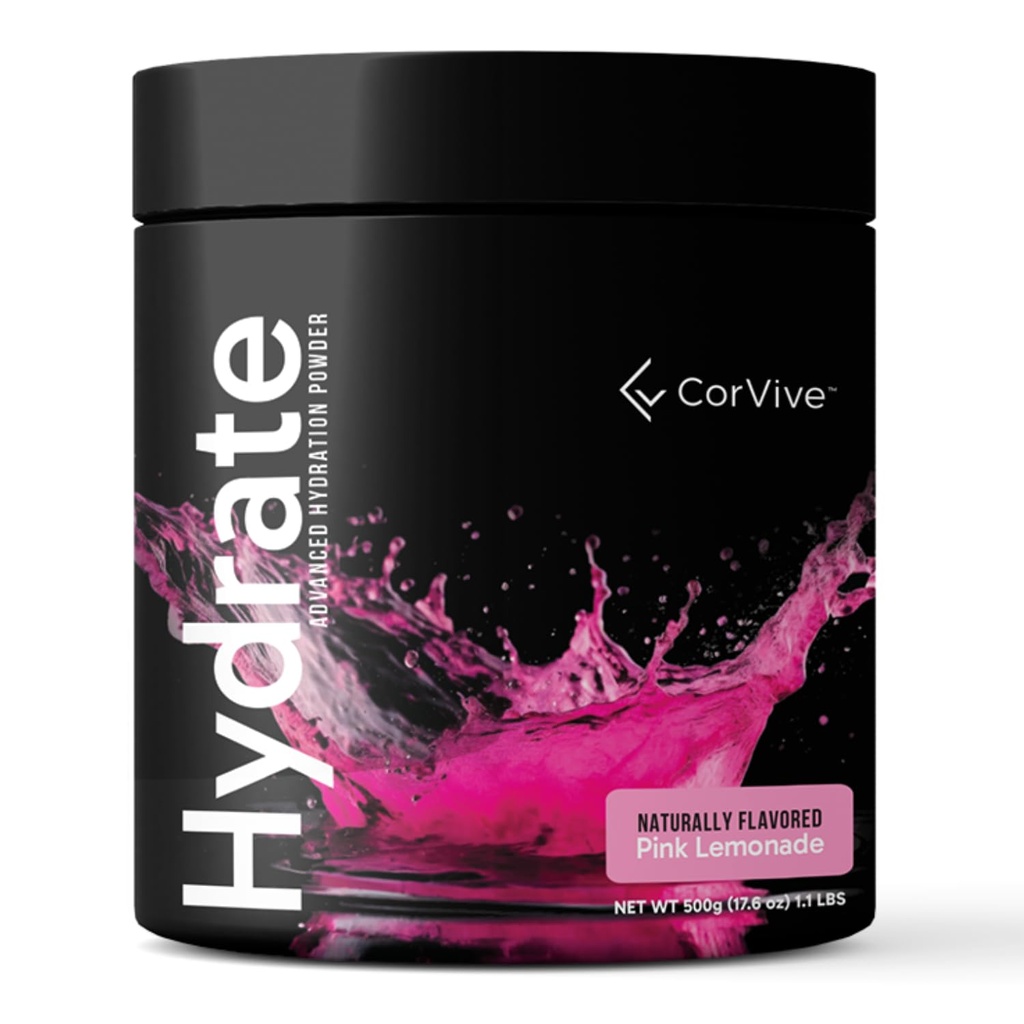 Hydrate Electrolite Drink Mix 124; Pink Lemonade Flavor 124; NSF Certified 124; Electrolite, Vitamin C, Magnesium, Zinc, Potsium 124; Digunakan oleh Athletes & US Militer 124; Performance Boost