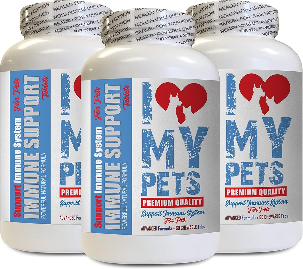 Saya SUKA MY PETS LLC Older Cat Suplemen - PET Imune Dukungan - Anjing dan Kucing - Booster - Sehat - kucing Turmeric - 180 Treats (3 Botol)