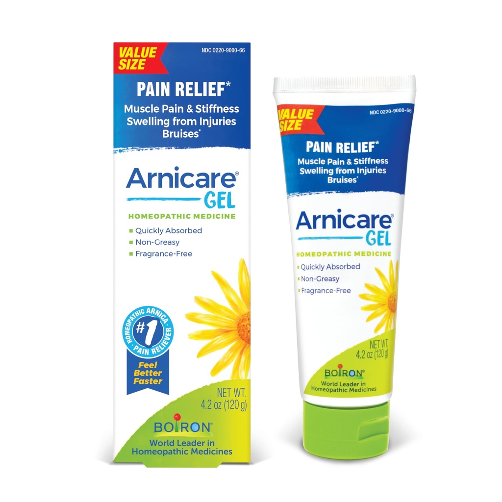 Boiron Arnicare Gel for Relief of Joint Pain, Muscle Pain, Muscle Soreness, and Swelling from Bruises or Injury - Non-berminyak dan Fragrance- Free - 4.2 oz