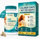 UltaLife Her Harmony Menopause Suplemen Perempuan - Hot Flashes Menopause Relief & Hormone Keseimbangan untuk Perempuan - Berisi Cohosh Hitam, Dong Quai, Red Clover & More - Estrogen Bebas - 120 Kasules