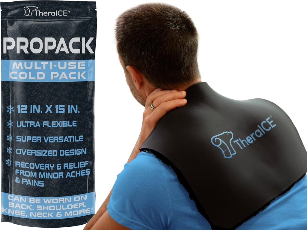TheraICE PROpack Cold Therapy Reconable Cold Gel Ice Pack - Extra Large 12x15 - Great for Muscular Back Pain, Shoulder, Hip Knee - Multipurity Cold Icetack untuk Minor Ains & Pains