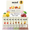 Kirim Tanaman Bars Berbasis Vegan Protein Sehat Bars, Dengan Hijau (Variety Pack, 8 Bars) - Hanya Real Ingredials, Nol Ditambahkan Gula, Gluten- Bebas, Dairy- Bebas