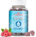 Gumi Biotin - Rambut dan Nails Kekuatan Pertumbuhan Vitamin Untuk Kesehatan Wanita dan Kecantikan - 10.000 MCG Skin Suplemen Chelable - Raspberry Flavor - (60 Count Bottle)