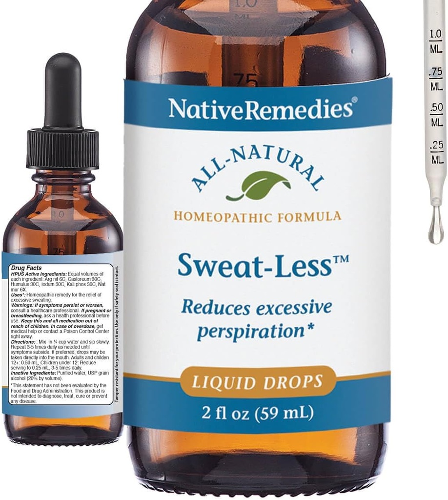 Mode Pemulihan Asli kurang-Alami Formula Homeopathic untuk Berkembang Excessive, Peramal dan Clamminess - 59 mL