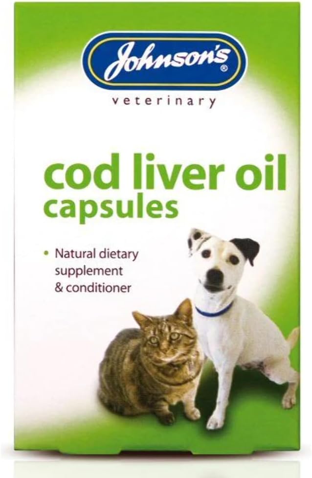 John Veterinary Product Cod Liver Capsules, 40 Capsules