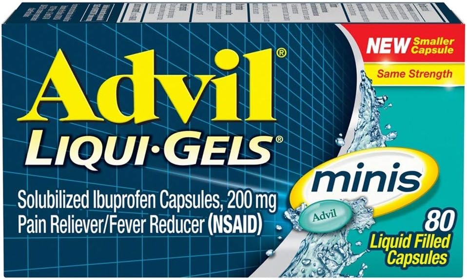 Advil Liqui- Gels Minis, 80 Capsules Per Botol (5 Botol)