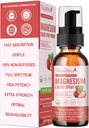 Magnesium Glycinate Liquid Spray with Citrate, Oxide & Malate, Magnesium with Whole Vitamin, L- Theanine, D3K2, B6 for Heart, Leg Cramps, Muscles & Energi- Sugar- Free Strawberry Flavor, 2 Fl Oz