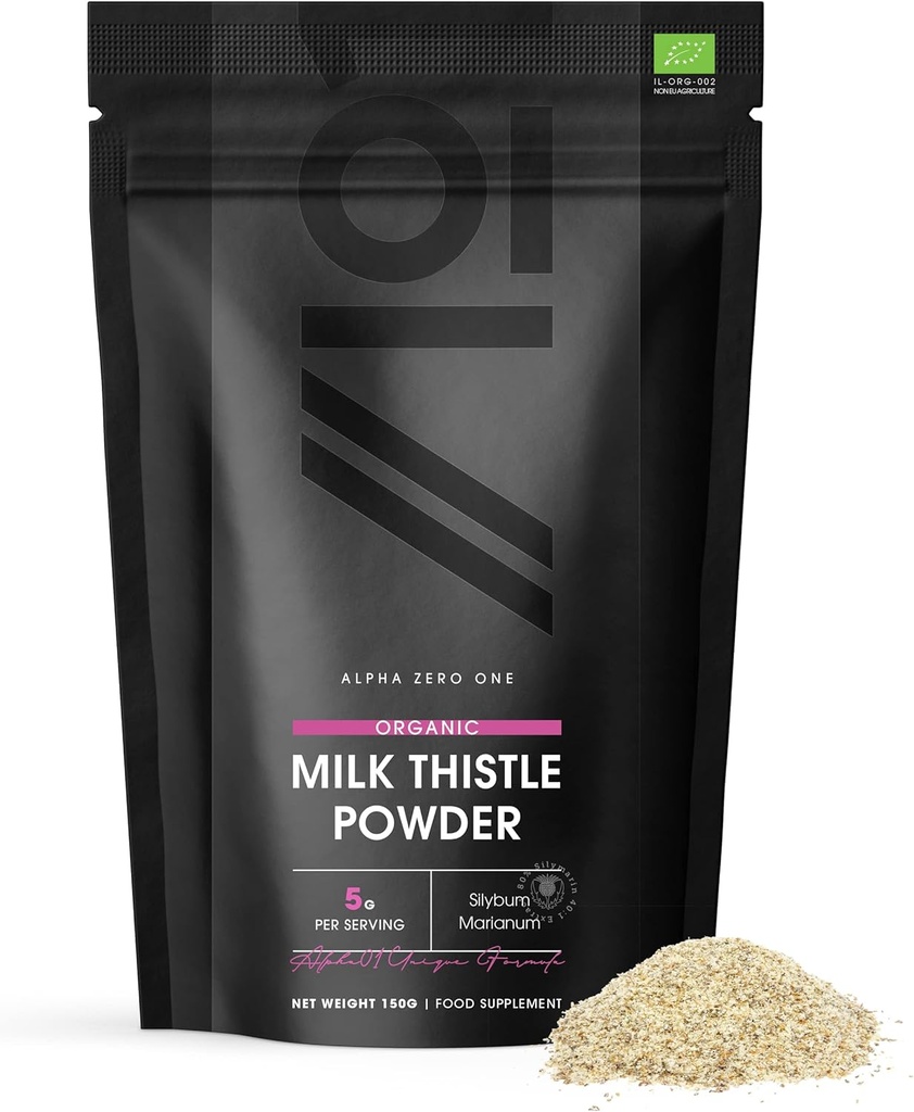 Bubuk Thistle Milk Organik 150g - Sumber Silymarin Cleansing - terbuat dari Cold- Menekan Milk Thistle - Vegan, Raw, Non- GMO.