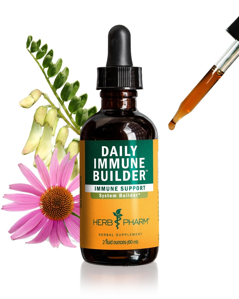 Herb Pharm Daily Immune Builder Herbal Immune System Pertahanan - 2 Ounce