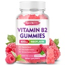 Vitamin B2 Gummies Riboflavin 400mg Sugar- Free, Raspberry Flavor, 60 Count
