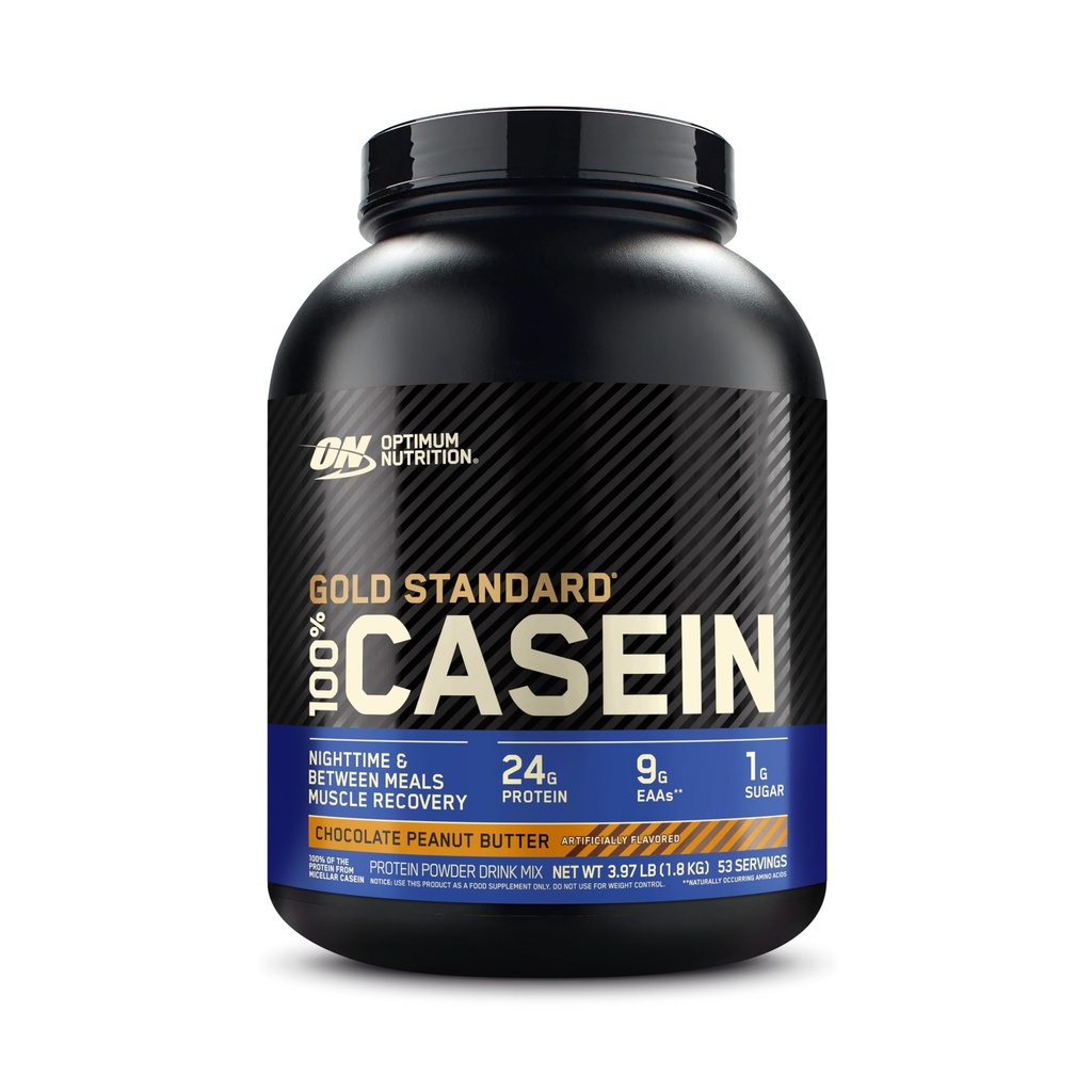 Optimum Nutrition Gold Standard 100% Mivault Casein Powder, Slow Digesting, Helling Keep You Full, Overnight Muscle Recovery, Chocolate Peanut Butter, 4 Pound (Packaging May Wary)