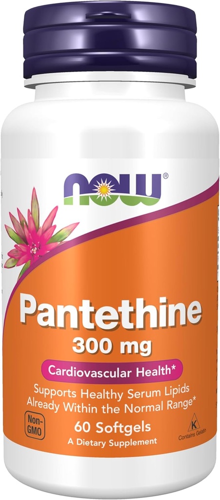 KNOW Foods Supplemen, Pantethy (Koenzim A Preresor) 300 mg, Cardiovaskular Health *, 60 Softgels