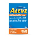 Aleve Back & Muscle Pain Relief Naproxen Sodium Tablet, Pain Reliever & Fever Reducer, Medicine for Body, 250 Count