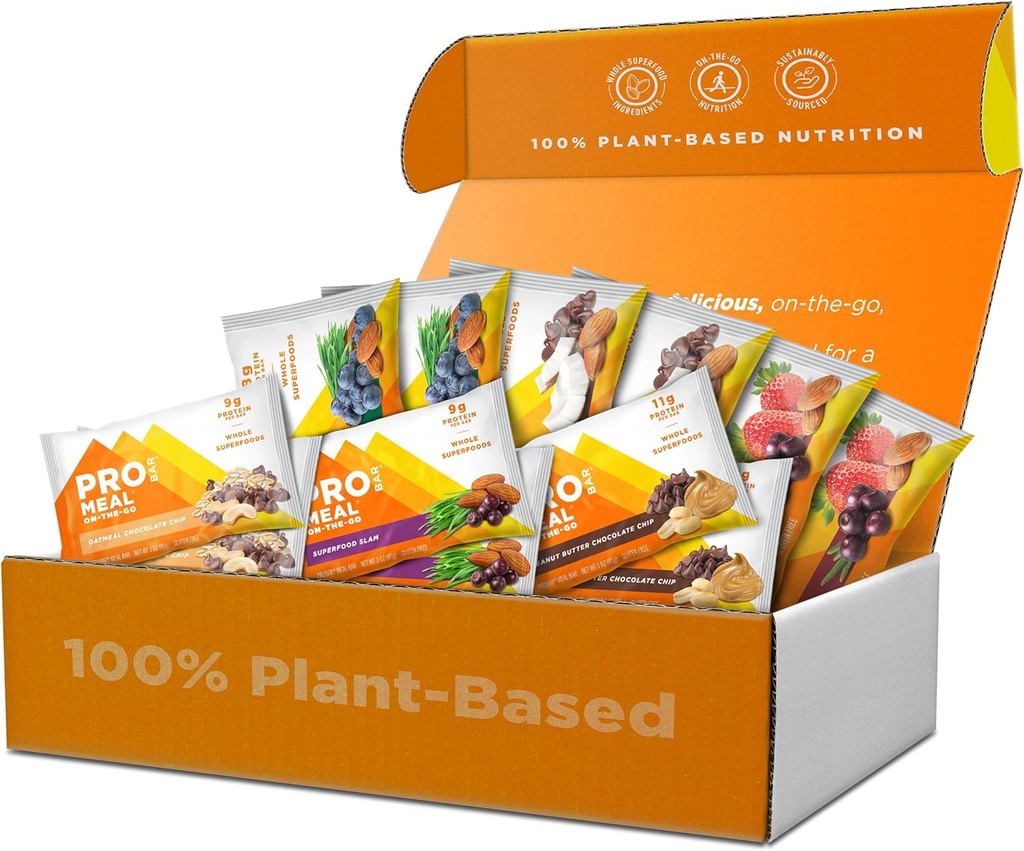 PROBAR - MAKAN Bar Fan Favorit Variety Pack (6 Flavor), Natural Energy, None-GMO, Gluten- Free, Plant - Based, Whole-Food Ingredics (12 Count)