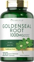 Carlyle Goldenseal Root Capsules 1000mg 124; 200 Count 124; Tradisional Herb Suplemen 126; Non-GMO, Gluten Free