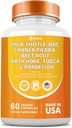 Milk Thistle 3000mg NAC Chanca Piedra 2000mg Beet Root 2000mg Artichoke 2000mg Tudca Dandelion Root 1000mg dengan Zinc Yarrow Turmeric Repair Plus Chicory, Mineral Suplemen 60 Count