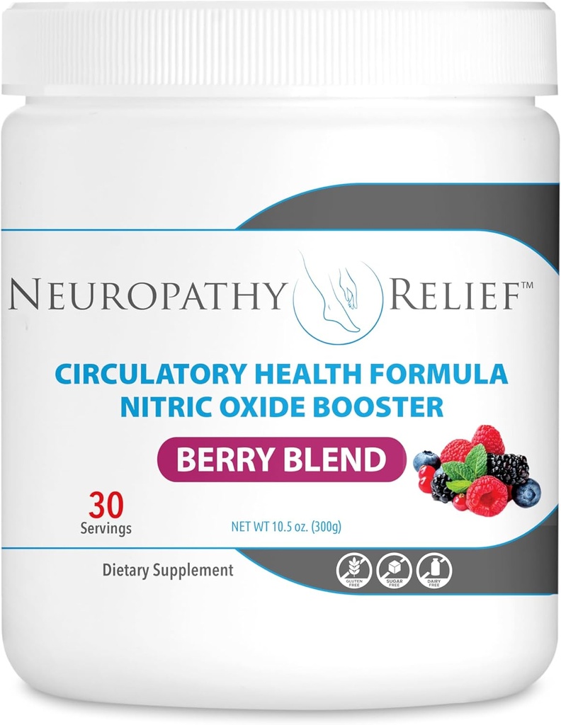 Neuropathy Relief ™ - Circulation Health Formula Nitric Oxide Booster - Berry Blend - L- Arginine L- Citrulline