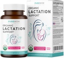 Suplemen Lactation Organik USDA - Tingkatkan Suplai Susu dengan Dukungan Penarikan Nafas Herbal - Bantuan untuk Ibu - Organik: Benugreek Benih, Fennel & Milk Thistle - 60 Vegan Capsules (Tidak Ada Pil atau Cookies)