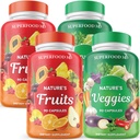 Superfood 180 Fruit and 180 Veggie Capsules - Whole Food Natural Superfood - Keep Energy Levels, with Aloe Vera - Soy Free (90 Count (Paket 4)