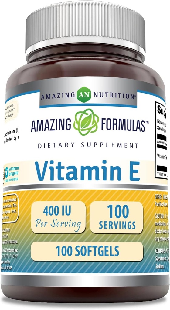 Amazing Formulas Vitamin E 400 IU Per Serving Suplement (100 Softgels)