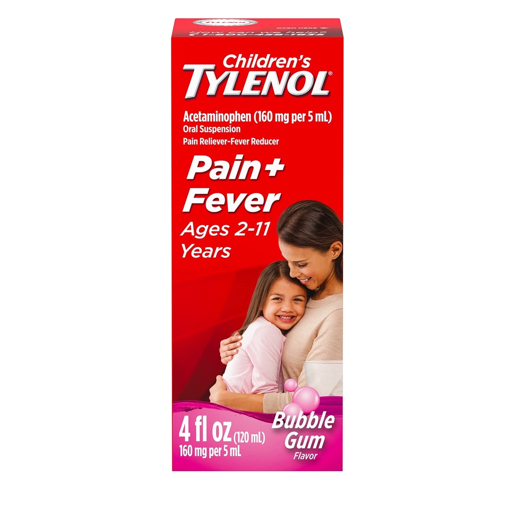Obat Penderita Sakit Liquid dan Penahan Demam untuk Gejala Dingin + Flu, Aspirin - & Alcohol- Free, Bubble Gum, Oz
