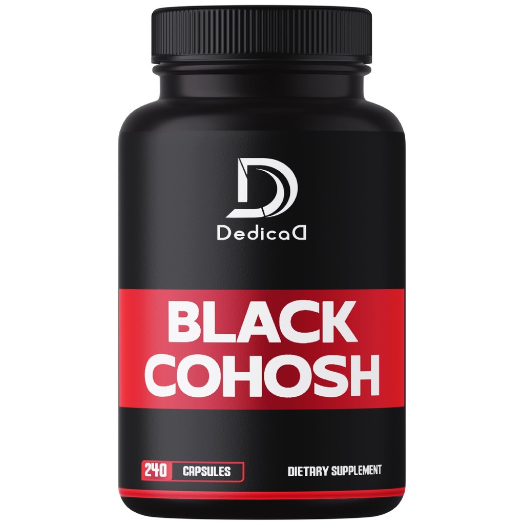 1000mg Black Cohosh for Menopause Hot Flashes - 240 Capsules for 4-Month Supply - Dukungan untuk Manajemen Tubuh, Kesehatan Wanita & Imune System