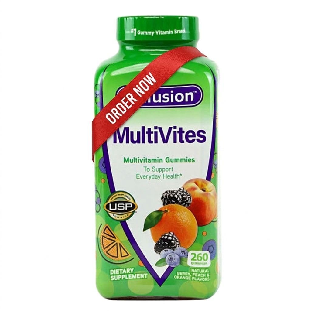Vitafusions Multivites Gummies 260 ct, Dukung Kesehatan Setiap Hari - (Paket 1) Kasus Pil Tujuh Hari disertakan