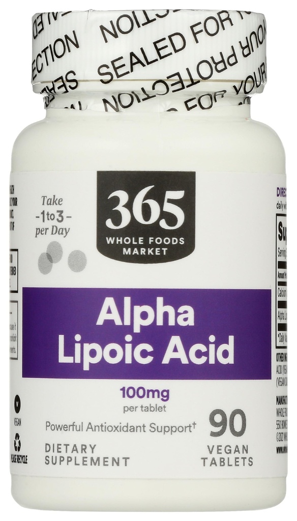 365 oleh Whole Foods Market, Alpha Lipoic Acid 100mg, 90 Cacah
