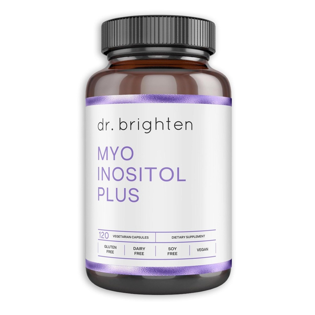 Dr Brightten Myoinositol Plus - Dokter Formulated Rasio dari Myo- dan D-Chiro-Inositol untuk mendukung PCOS Symptoms, Hormone Keseimbangan, Fungsi Ovarium Kesehatan, dan Siklus Menstrual reguler