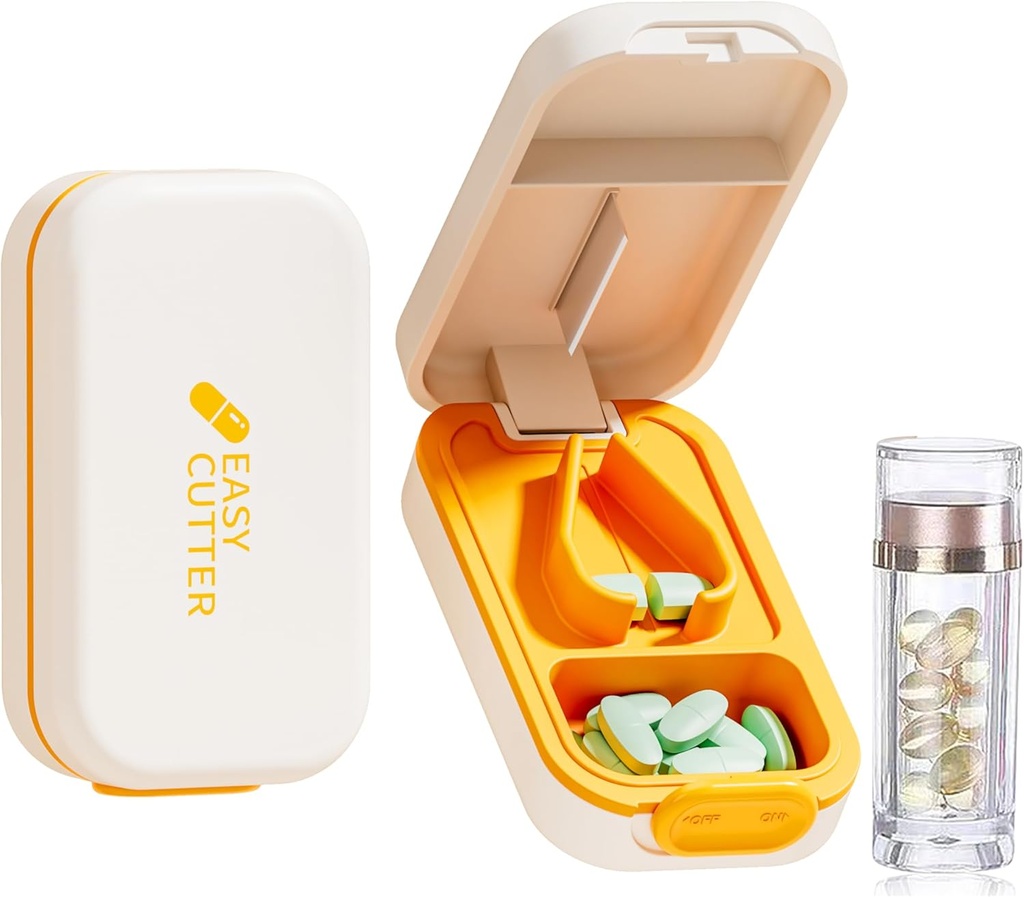 Pill Cutter 124; Best Pill Cutter untuk Small atau Large Pills 124; Desain di Amerika Serikat 124; Cuts Vitamin 126; Pill Splitter dengan Crystal Acrylic Pill Box