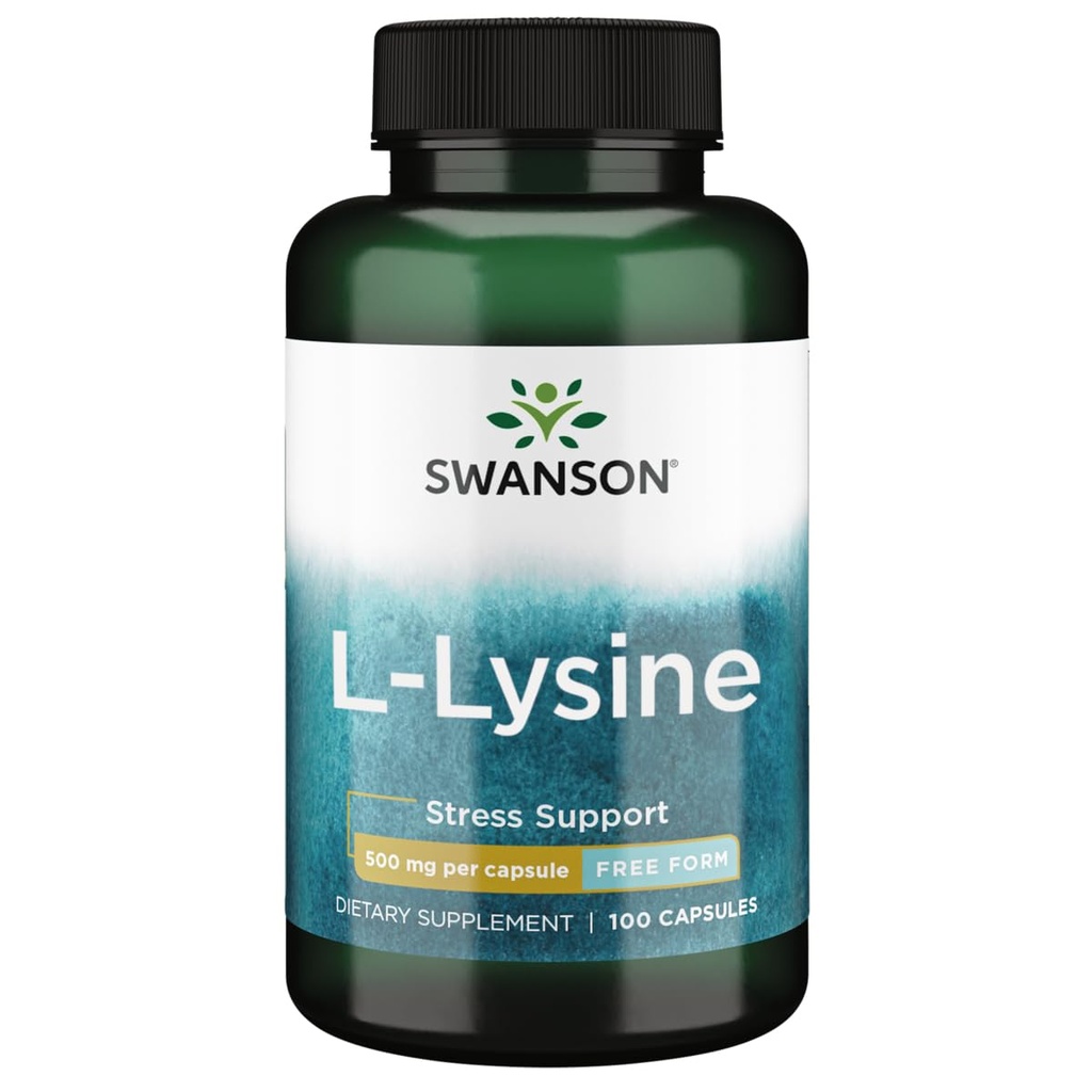Swanson Amino Acid Free- Formulir L- Lysine 500 Miligram 100 Capsules