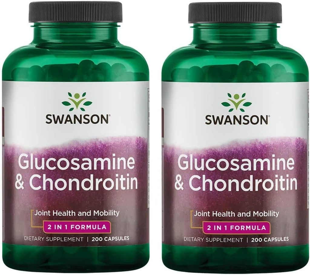 Swanson Glucosamin & Chondroitin Combo 500 / 250 Miligram 200 Capsules (2 Pack)
