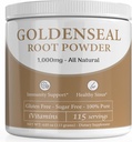 Golden Seal Powder - Golden Seal Powder untuk Sinus - Goldenseal - Echinacea Goldenseal - Goldenseal Root Powder Organik - 1.000mg per Serving - 115 Serving