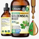 BIO KRAUTER Goldenseal Tasture - Vegan Lung Cleanse & Detox - Golden Seal Herb Suplemen - Alkohol & Gula Free Drops - 4 Fl.Oz.