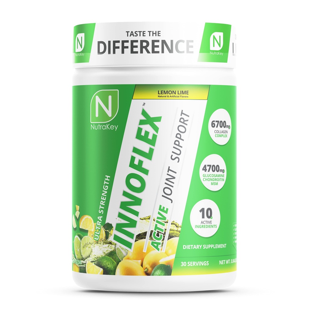 NutraKey Innoflex Glucosamine dengan Chondroitin, Masm, Acid Hyaluronic dan Collagen, 1500mg