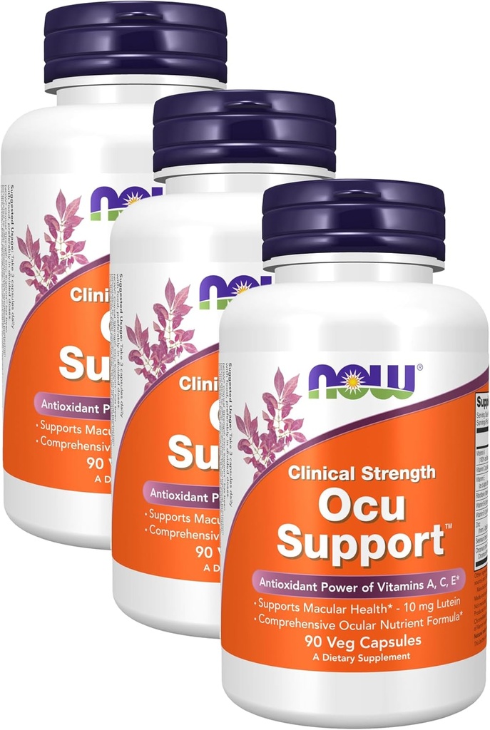 Suplemen SEKARANG, Omu Dukung ™ dengan FloraGLO ® Lutein, Plus Vitamin A, C dan E, 90 Veg Capsules (Paket 3)