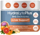 Hydralyte Liver Dukung + Electrolite Mix dengan Milk Thistle, Turmeric, Ginger, Prickly Pear, Green Tea Extract Formulate for Rapid Rehydration, (Blood Orange Ginger, 40 Serve Tub)