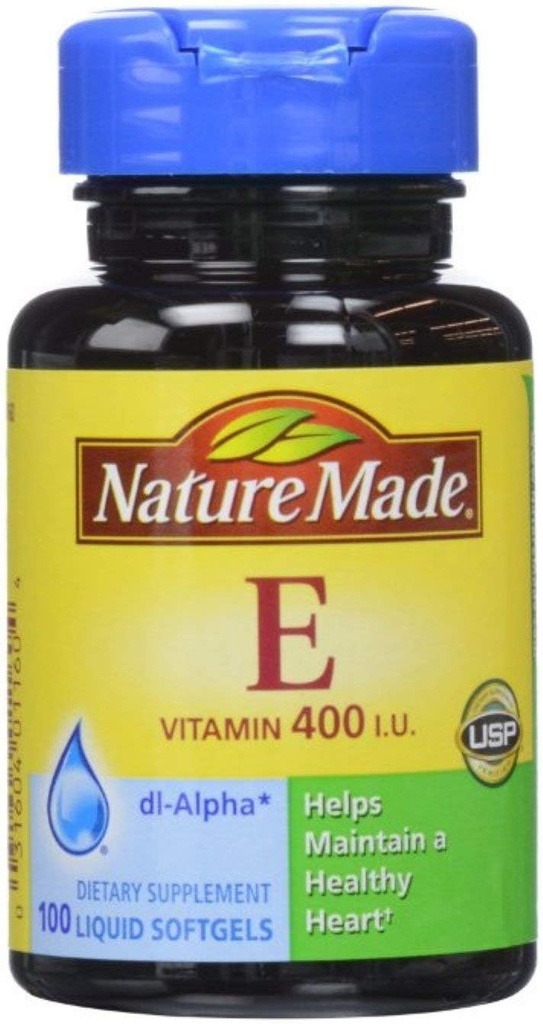 Alam Dibuat dl- Alpha Vitamin E 400 IU Softgels 100 ea (Paket 4)