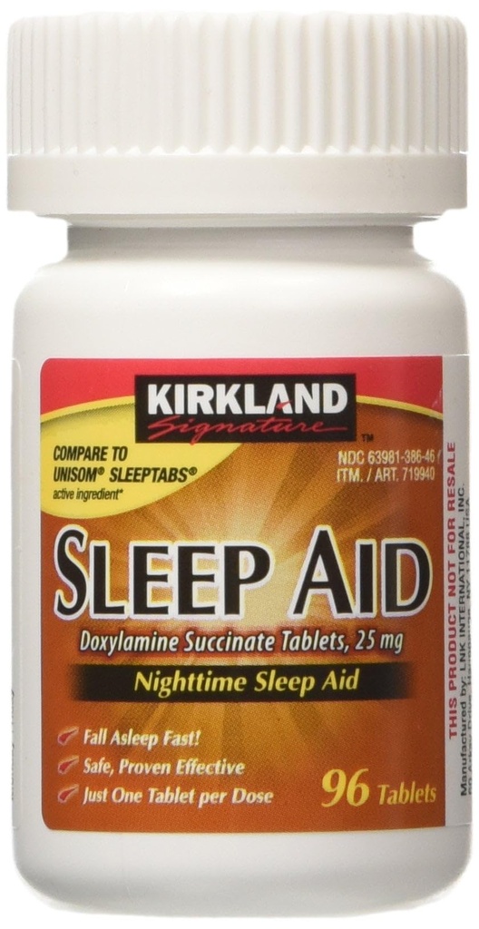 Kirkland Signature Nighttime Aid 25mg - 96 Tablet
