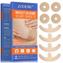 Scar Scar Sheets for Breast - 8 Pack, termasuk 4 Areola Soft Strips & 4 Anchor Sheets