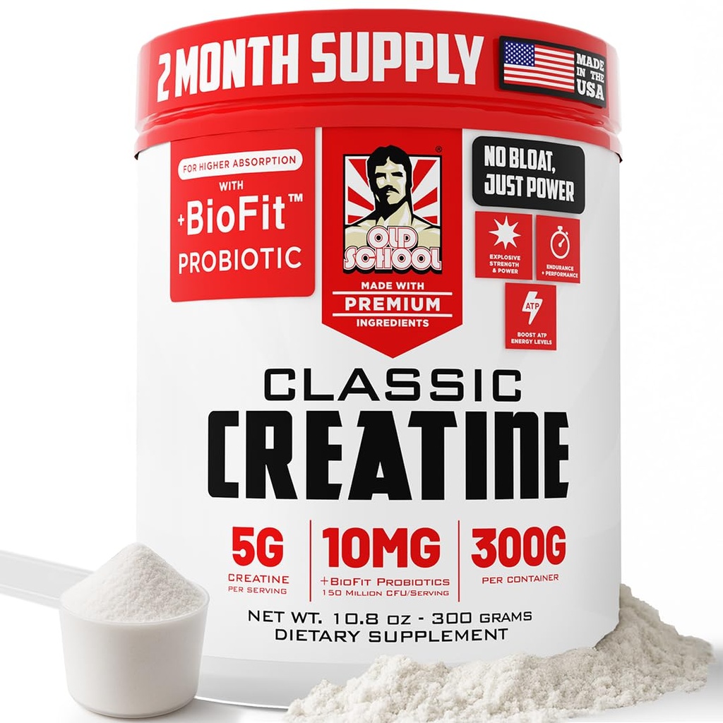 Old School Labs Micronized Creatine Monohydrate with No Bloat BioFit