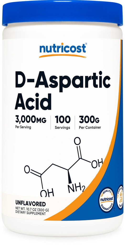 Nutricost D- Aspartic Acid (DAA) Powder 300G