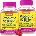 WellYeah (2 Paket 50 Miliar Prograine + Pregities for Men and Women Gummies - Dukungan Digetical Health, Gut Health, Imune Dummere Dummy - Prograin for Digetical Health with 12 Strains - 60 Gummies