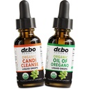 Candi Cleanse & Oregano Oil Drops - Minyak Organik dari Oregano Drops Liquid & Black Walnut Wormwood - Ekstra Kekuatan Overgrowth Salvax, Natural Oral Gut Detox Kesehatan Suplemen 1 oz