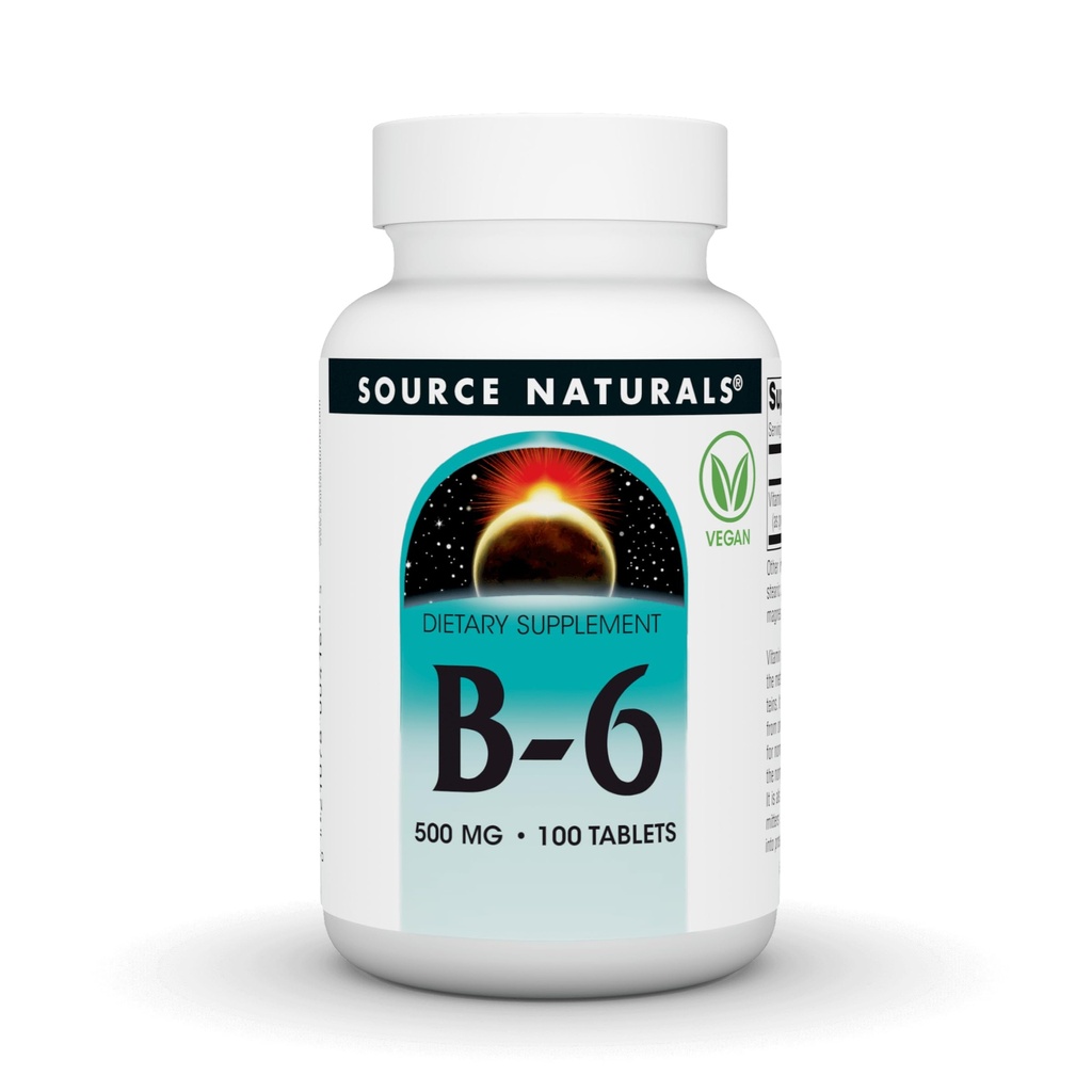 Sumber Vitamin B-6, Dukungan Sistem Imune * -500 mg, 100 Tablet