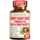 HornyGoatWeed for Men (1000mg per Serving) - Male Enhancing Suplement w / Maca Root, Tongkat Ali, Saw Palmetto, Panax Ginseng, Tribulus Terrestris & L- Arginine for Energy, Drive & Kekuatan