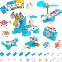 WhalesBot A1 Coding Toy for Kids, Building Block Robot, Fun STEM Toy with Magnetic Controller and Sensor Blocks, Screen- Free Coding with 3 Guide Books for Kid 3-6