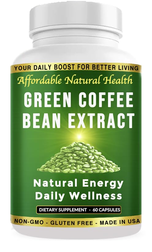 Extract Heaven 's Gate Green Coffee Bean Extract, 100% Pure Green Coffee Bean Capsules, 50% Klorogenic Acid, 10.000 mg, 60 Capsules, 2 Pasokan Bulan, Non-GMO dan Gluten Free, Tradisional Herbal Suplemen