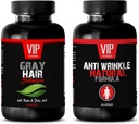 Anti- Aging Estive- Gray Solution - AntiWrinkle Formula - Saw Palmetto Natural - 2 Botol (60 Capsules + 60 Capsules)